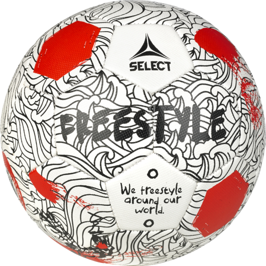 М'яч футбольний для фрістайлу SELECT Freestyle v24 White- Red